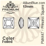 PREMIUM Princess Square Fancy Stone (PM4447) 12mm - Color With Foiling