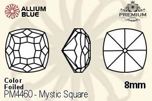 PREMIUM Mystic Square Fancy Stone (PM4460) 8mm - Color With Foiling