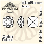 PREMIUM Mystic Square Fancy Stone (PM4460) 8mm - Color With Foiling
