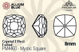PREMIUM CRYSTAL Mystic Square Fancy Stone 8mm Crystal Satin F