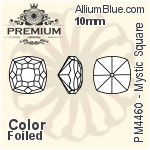 PREMIUM Mystic Square Fancy Stone (PM4460) 10mm - Color With Foiling