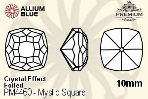 PREMIUM CRYSTAL Mystic Square Fancy Stone 10mm Crystal Vitrail Rose F