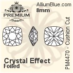 Swarovski Cushion Cut Fancy Stone (4470) 12mm - Clear Crystal With Platinum Foiling