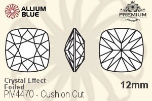 PREMIUM CRYSTAL Cushion Cut Fancy Stone 12mm Crystal Volcano F