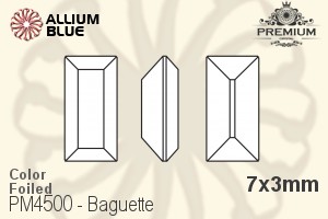 PREMIUM CRYSTAL Baguette Fancy Stone 7x3mm Light Sapphire F