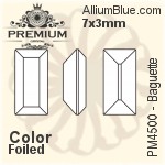 PREMIUM Baguette Fancy Stone (PM4500) 7x3mm - Color With Foiling