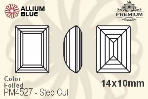 PREMIUM CRYSTAL Step Cut Fancy Stone 14x10mm Light Siam F