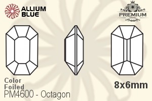 PREMIUM CRYSTAL Octagon Fancy Stone 8x6mm Tangerine F