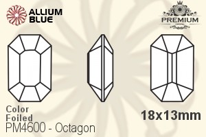 PREMIUM CRYSTAL Octagon Fancy Stone 18x13mm Violet F