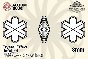 PREMIUM CRYSTAL Snowflake Fancy Stone 8mm Crystal Aurore Boreale