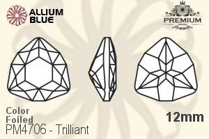 PREMIUM CRYSTAL Trilliant Fancy Stone 12mm Black Diamond F
