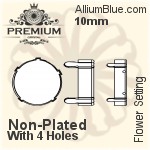 PREMIUM Square Octagon Setting (PM4675/S), No Hole, 23mm, Unplated Brass
