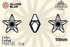 PREMIUM CRYSTAL Star Fancy Stone 10mm Light Rose F