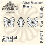 プレミアム リボリ Butterfly ファンシーストーン (PM4748) 10mm - クリスタル 裏面フォイル