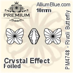 プレミアム リボリ Butterfly ファンシーストーン (PM4748) 10mm - クリスタル エフェクト 裏面フォイル