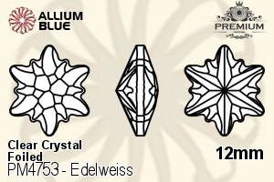 PREMIUM CRYSTAL Edelweiss Fancy Stone 12mm Crystal F