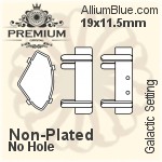 PREMIUM Galactic Setting (PM4757/S), No Hole, 19x11.5mm, Unplated Brass