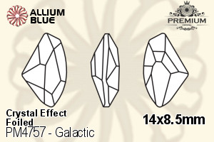 PREMIUM CRYSTAL Galactic Fancy Stone 14x8.5mm Crystal Satin F