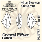 PREMIUM Round Rose Flat Back (PM2000) SS16 - Crystal Effect With Foiling