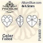 PREMIUM Heart Fancy Stone (PM4800) 5x5.5mm - Clear Crystal With Foiling