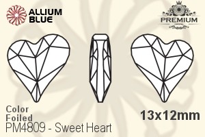 PREMIUM CRYSTAL Sweet Heart Fancy Stone 13x12mm Peridot F