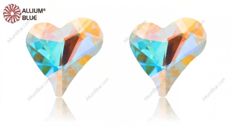 PREMIUM CRYSTAL Sweet Heart Fancy Stone 9x8mm Crystal Aurore Boreale F
