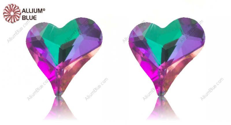 PREMIUM CRYSTAL Sweet Heart Fancy Stone 9x8mm Crystal Heliotrope F