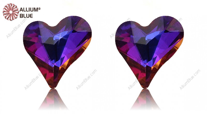 PREMIUM CRYSTAL Sweet Heart Fancy Stone 9x8mm Crystal Violet Blue F