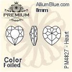 PREMIUM Heart Fancy Stone (PM4827) 8mm - Color With Foiling