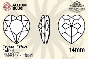 PREMIUM CRYSTAL Heart Fancy Stone 14mm Crystal Bermuda Blue F