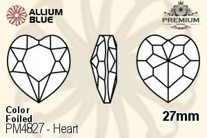 PREMIUM Heart Fancy Stone (PM4827) 27mm - Color With Foiling