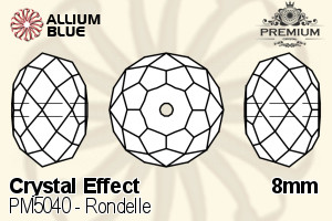 PREMIUM Rondelle Bead (PM5040) 8mm - Crystal Effect