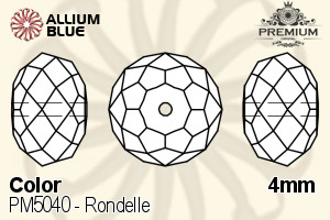 PREMIUM CRYSTAL Rondelle Bead 4mm Light Siam