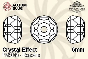 PREMIUM CRYSTAL Rondelle Bead 6mm Crystal Vitrail Light