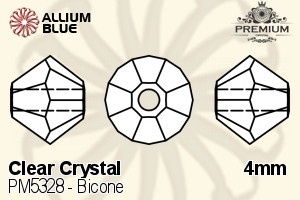 PREMIUM CRYSTAL Bicone Bead 4mm Crystal