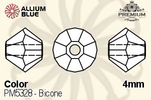 PREMIUM CRYSTAL Bicone Bead 4mm Light Colorado Topaz