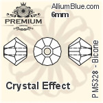 Preciosa MC Loch Rose VIVA 1H Sew-on Stone (438 61 612) 8mm - Crystal Effect With Silver Foiling