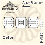 PREMIUM Cube Bead (PM5601) 8mm - Crystal Effect
