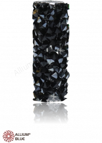 PREMIUM CRYSTAL Fine Rock Tube Bead 30mm Crystal Metallic Silver