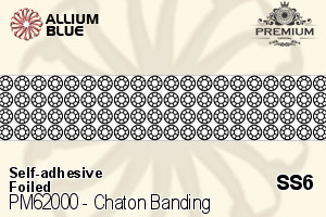 PREMIUM Chaton Banding (PM62000) 30mm - Self-adhesive With SS6 Stones