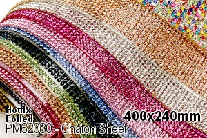 PREMIUM Chaton Sheet (PM62030) 400x240mm - Hotfix With SS6 Stones