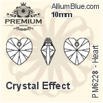 PREMIUM Heart Pendant (PM6228) 10mm - Crystal Effect