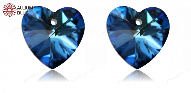 PREMIUM CRYSTAL Heart Pendant 10mm Crystal Bermuda Blue