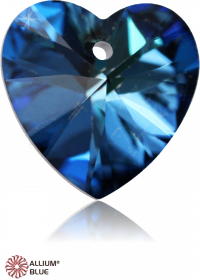 PREMIUM CRYSTAL Heart Pendant 14mm Crystal Bermuda Blue