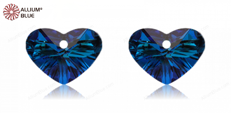 PREMIUM CRYSTAL Crazy 4 U Heart Pendant 17mm Crystal Bermuda Blue