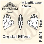 PREMIUM Devoted 2 U Heart Pendant (PM6261) 17mm - Crystal Effect