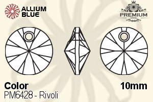 PREMIUM Rivoli Pendant (PM6428) 10mm - Color