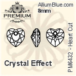 PREMIUM Heart Cut Pendant (PM6432) 8mm - Crystal Effect