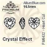 プレミアム Heart カット ペンダント (PM6432) 14.5mm - クリスタル エフェクト