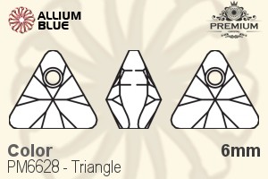 PREMIUM CRYSTAL Triangle Pendant 6mm Aqua